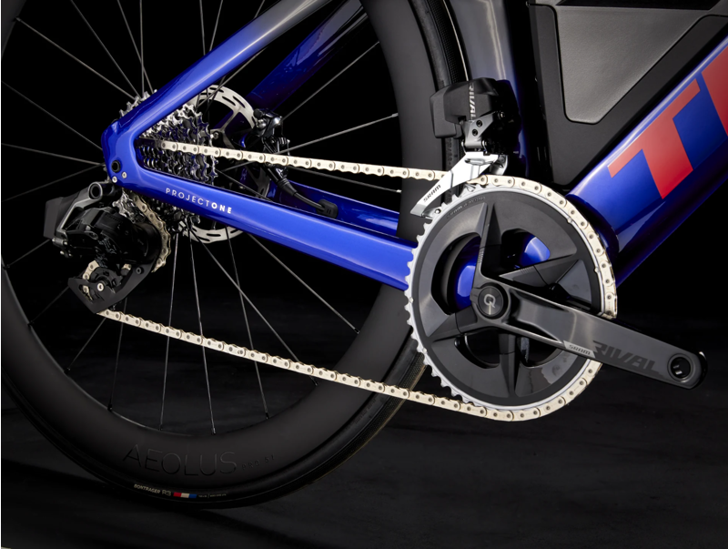 Trek Speed Concept SLR 6 eTap TT Road Bike 2024 in Hex Blue/Trek Black-7